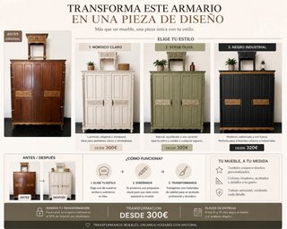 Armario antiguo madera maciza tallada