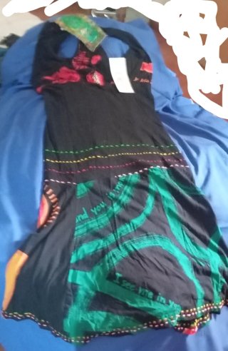 Vestido Desigual Algodón Talla XL Multicolor