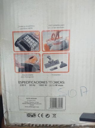 Aspiradora Alfa con accesorios