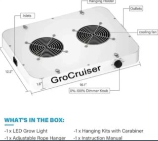 Foco LED Cultivo 1176 Leds 2000W