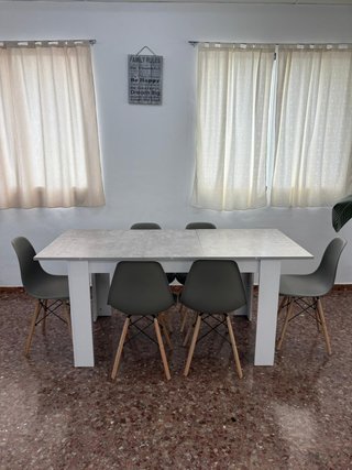 ENVIO GRATIS!! Mesa Comedor Extensible + 6 Sillas