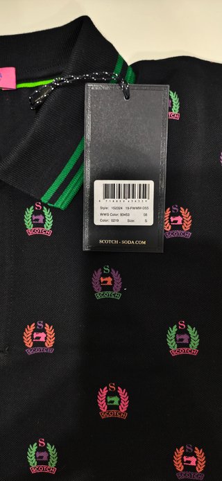 Polo Scotch & Soda Negro Talla S. Nuevo