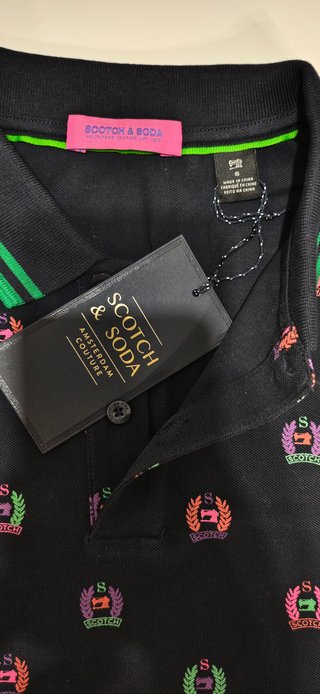 Polo Scotch & Soda Negro Talla S. Nuevo