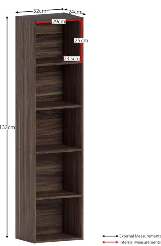 Oxford estantería  5 Niveles Madera Marrón