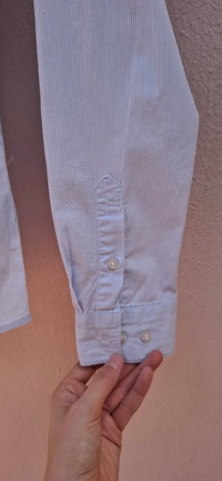 Camisa H&M rayas azul y blanco