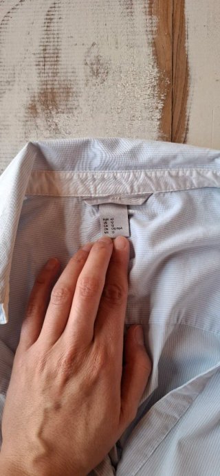 Camisa H&M rayas azul y blanco