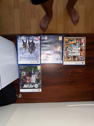 PS5 Slim Blanca + 2 Mandos + 4 Juegos
