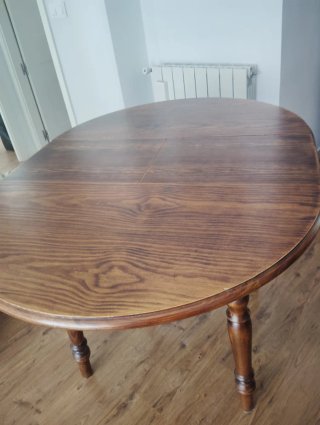 Mesa redonda extensible madera