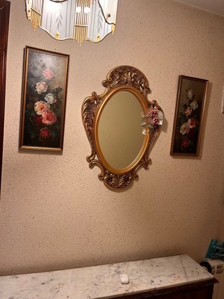 Mueble zapatero de madera y mármol