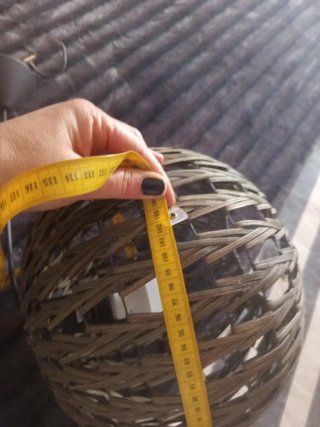 Lámpara de ratán estilo boho
