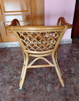 SILLÓN DE MIMBRE ARTESANAL CON ALMOHADÓN