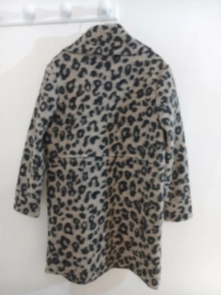 Abrigo de fieltro estampado leopardo