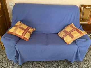 Sofá 2 plazas azul