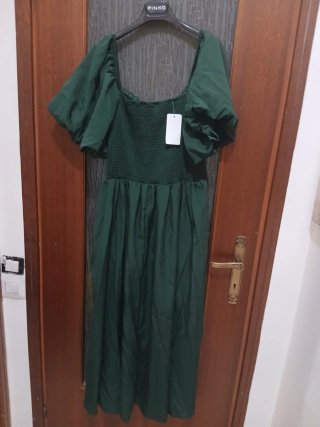 Vestito lungo taglia unica verde