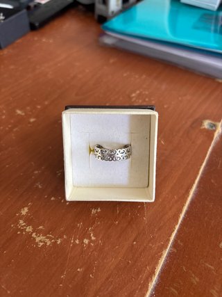 Anillo plata diseño cenefa