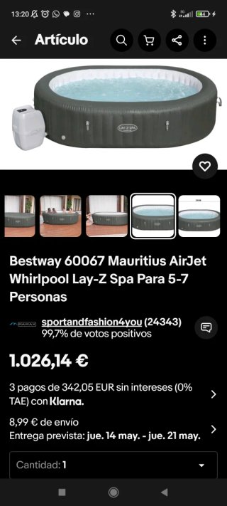 Jacuzzi Hinchable Bestway 7 Plazas