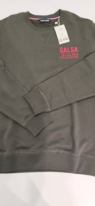 Sudadera Salsa Jeans verde oliva Talla S. Nueva