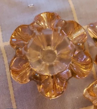 Pareja Murano Vintage Diseño Orgánico Ámbar Nuevos