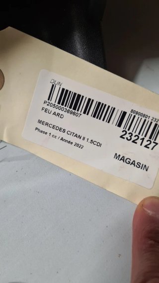 Foco trasero Mercedes Citan ||
