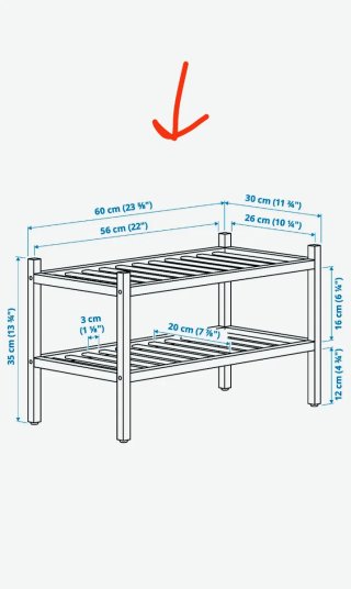 Estantería zapatero de madera Ikea