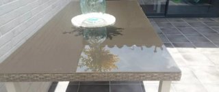 Mesa Terraza Cristal y Metal