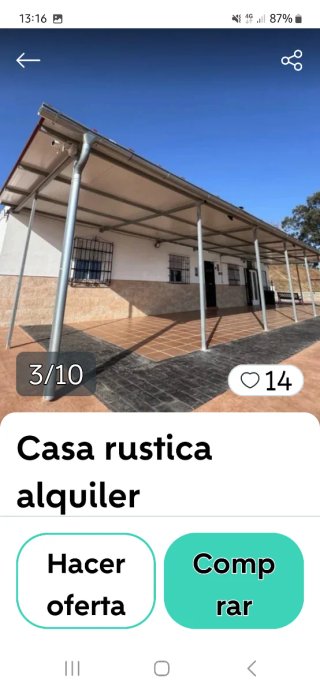 Alquiler casa vacacional en plena naturaleza