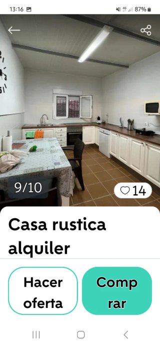 Alquiler casa vacacional en plena naturaleza
