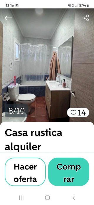Alquiler casa vacacional en plena naturaleza