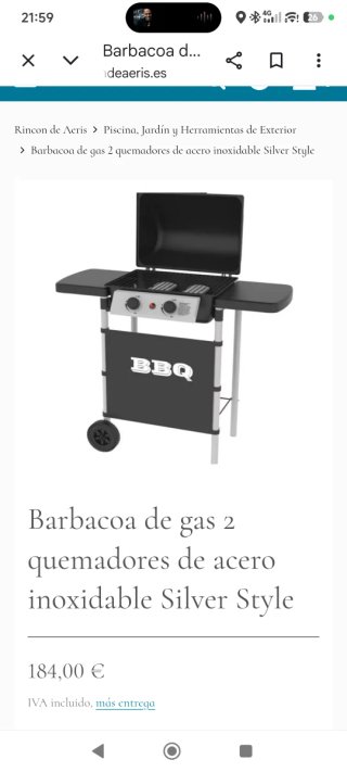 Barbacoa de gas Silver Style