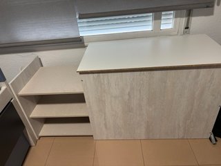Mueble combinado zapatero y estanterías