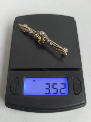 Broche Mid-Century Neo-Victoriano en Plata Italia