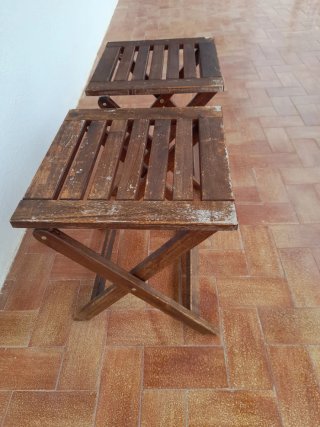 Pareja Mesitas Plegables Madera Ikea