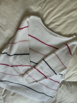Jersey Pilar Prieto blanco con rayas