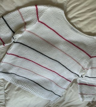 Jersey Pilar Prieto blanco con rayas