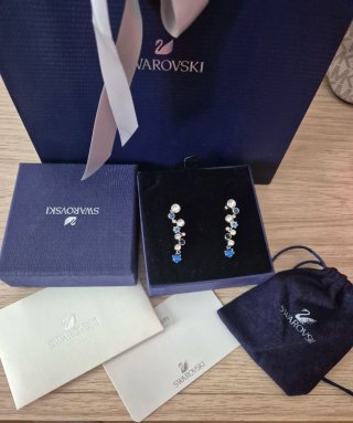 Pendientes Constella Swarovski Azul y Plata