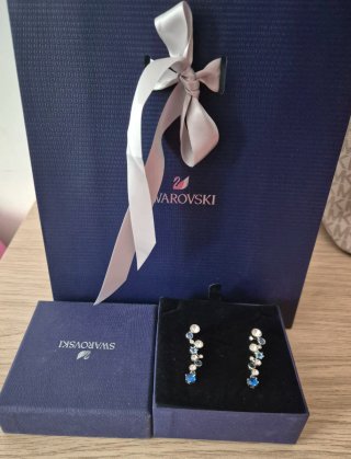 Pendientes Constella Swarovski Azul y Plata