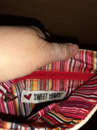 Borsetta Sweet Years panna con cuore