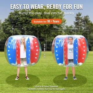 Bolas Inflables de Choque 2-Pack, Bolas Zorb de Cuerpo de 4FT/1.2M para Niños y Adolescentes, Bolas de Burbuja Humana de PVC Duradero para Juegos de Equipo al Aire Libre, Juguetes de Choque para P...