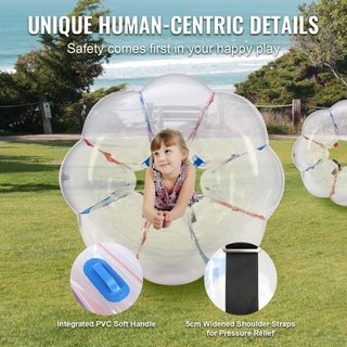 Bolas Inflables de Choque 2-Pack, Bolas Zorb de Cuerpo de 4FT/1.2M para Niños y Adolescentes, Bolas de Burbuja Humana de PVC Duradero para Juegos de Equipo al Aire Libre, Juguetes de Choque para P...