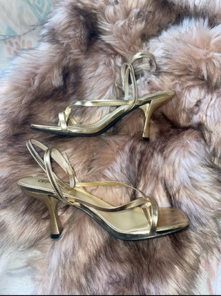 Sandalias Tacón Doradas Diva