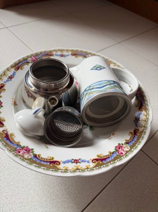 Caffettiera Vintage Guido Bregna Porcellana Metall