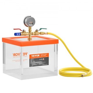 Cámara de Vacío de 7.6L, Cámara de Degasificación de Acrílico Multipropósito Mejorada, Cámara de Vacío Transparente, para Degasificación de Resina, Degasificación de Gel de Sílice, Degasificación ...