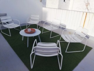 Conjunto de terraza blanco