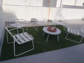 Conjunto de terraza blanco