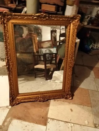 Espejo Antiguo Dorado