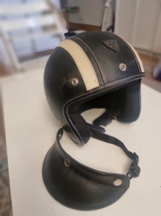 Casco HELD Jet Vintage Negro Talla M