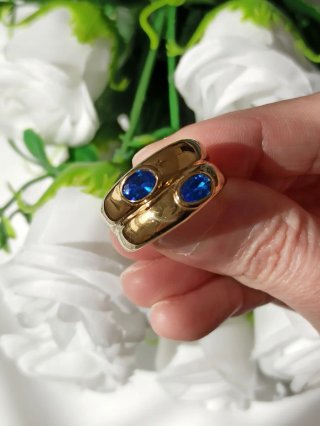 Anillos dorado con circonitas