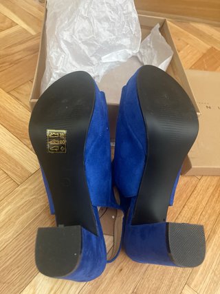 Zapatos tacón azul eléctrico talla 39