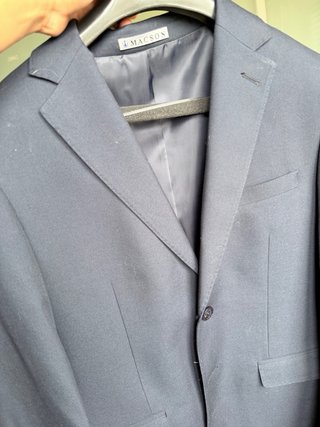 Traje Macson Azul Grisáceo + Camisa Azul