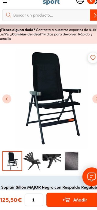 Hamaca reclinable camping. PRECIO POR UNIDAD!!